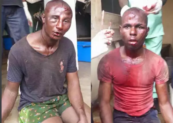 End Of The Road!! the Two Men Terrorizing Obiaruku Community, Delta State Finally cought  (Photo)